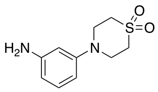 4-(3-Aminophenyl)-1lambda6-thiomorpholine-1,1-dione