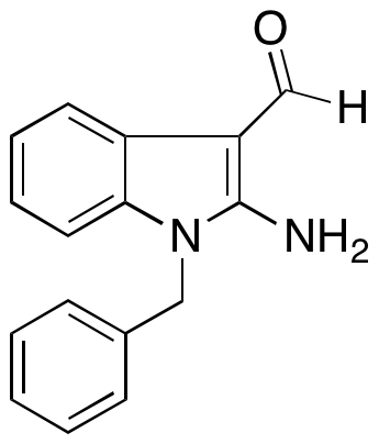 2-​Amino-​1-​(phenylmethyl)​-1H-​indole-​3-​carboxaldehyde