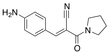 3-(4-Aminophenyl)-2-(pyrrolidine-1-carbonyl)prop-2-enenitrile