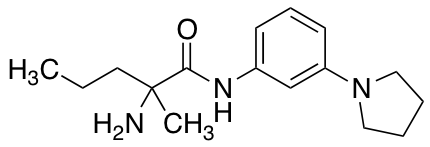 2-Amino-2-methyl-N-[3-(pyrrolidin-1-yl)phenyl]pentanamide