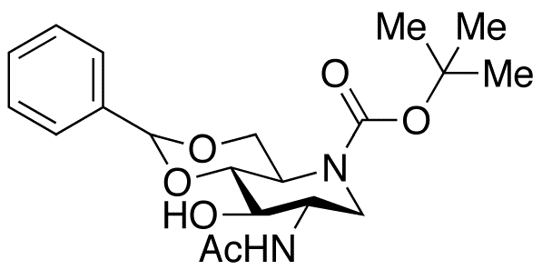 2-Acetamido-4,6-O-benzylidene-N-(tert-butoxycarbonyl)-1,2,5-trideoxy-1,5-imino-D-glucitol