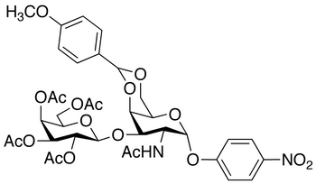 2-Acetamido-2-deoxy-4,6-O-(4-methoxybenzylidene)-3-O-(2,3,4,6-tetra-O-acetyl-β-D-galactopyranosyl)-4-nitrophenyl-α-D-galactopyranoside