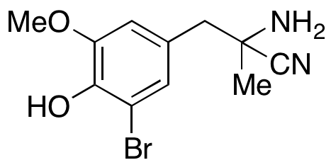 2-Amino-3-(3-bromo-4-hydroxy-5-methoxyphenyl)-2-methylpropanenitrile