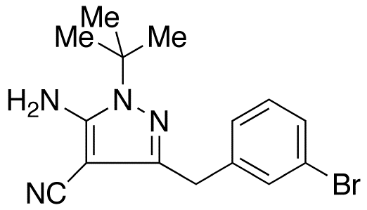5-Amino-1-tert-butyl-3-(3-bromobenzyl)-1H-pyrazole-4-carbonitrile