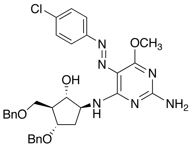5-[[2-Amino-5-[2-(4-chlorophenyl)diazenyl]-6-methoxy-4-pyrimidinyl]amino]-3-(phenylmethoxy)-2-[(phenylmethoxy)methyl]-cyclopentanol