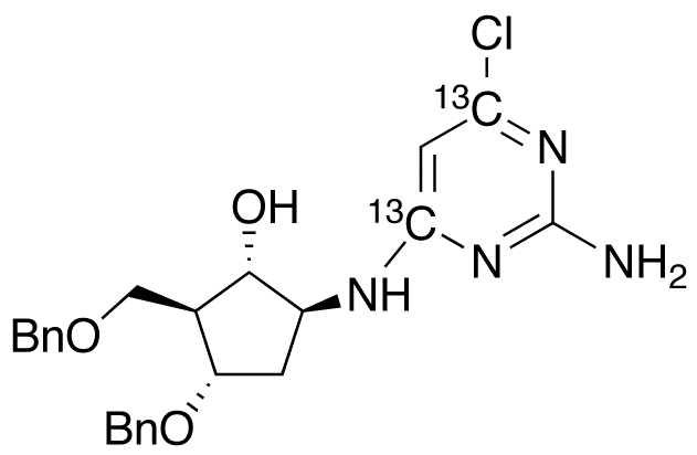5-[(2-Amino-6-chloro-4-pyrimidinyl-13C2)amino]-3-(phenylmethoxy)-2-[(phenylmethoxy)methyl]cyclopentanol