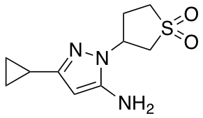3-(5-Amino-3-cyclopropyl-1H-pyrazol-1-yl)-1lambda6-thiolane-1,1-dione
