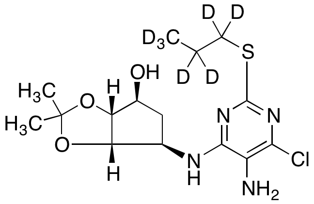 (3aR,4S,6R,6aS)-6-[[5-Amino-6-chloro-2-(propylthio)-4-pyrimidinyl]amino]tetrahydro-2,2-dimethyl-4H-cyclopenta-1,3-dioxol-4-ol-d7