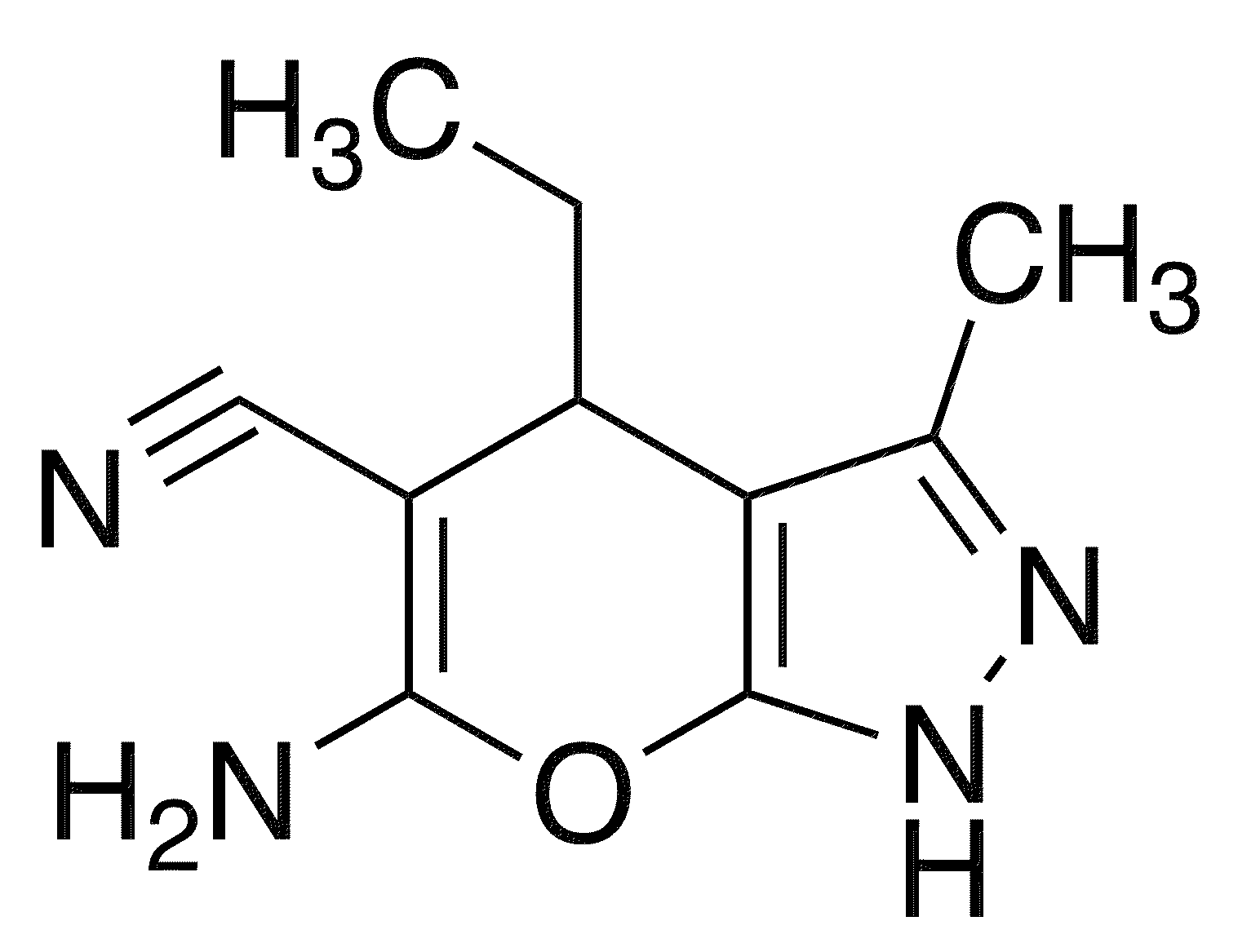 6-Amino-4-ethyl-3-methyl-1,4-dihydropyrano[2,3-c]pyrazole-5-carbonitrile