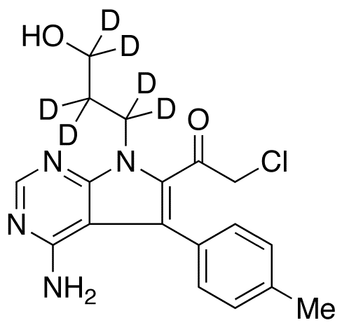 1-[4-Amino-7-(3-hydroxypropyl)-5-(4-methylphenyl)-7H-pyrrolo[2,3-d]pyrimidin-6-yl]-2-chloro-ethanone-d6