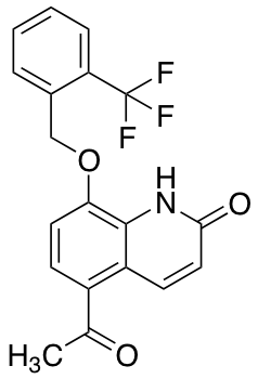 5-Acetyl-8-{[2-(trifluoromethyl)phenyl]methoxy}-1,2-dihydroquinolin-2-one