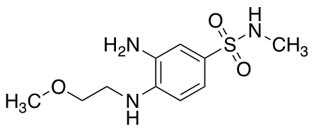3-Amino-4-[(2-methoxyethyl)amino]-N-methylbenzene-1-sulfonamide