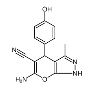 6-Amino-4-(4-hydroxyphenyl)-3-methyl-1,4-dihydropyrano[2,3-c]pyrazole-5-carbonitrile