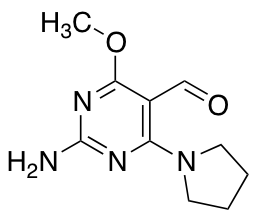 2-amino-4-methoxy-6-(pyrrolidin-1-yl)pyrimidine-5-carbaldehyde