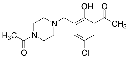 1-{4-[(3-Acetyl-5-chloro-2-hydroxyphenyl)methyl]piperazin-1-yl}ethan-1-one