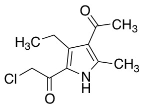 1-(4-Acetyl-3-ethyl-5-methyl-1h-pyrrol-2-yl)-2-chloroethan-1-one