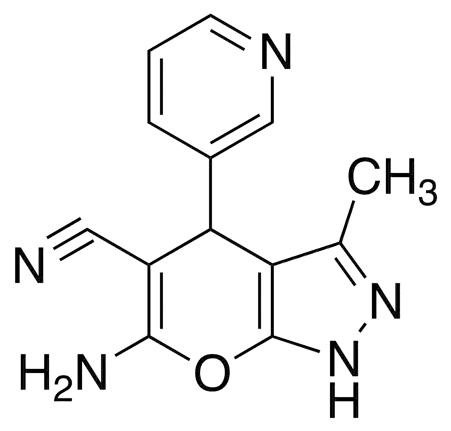 6-Amino-3-methyl-4-(3-pyridinyl)-1,4-dihydropyrano[2,3-c]pyrazole-5-carbonitrile