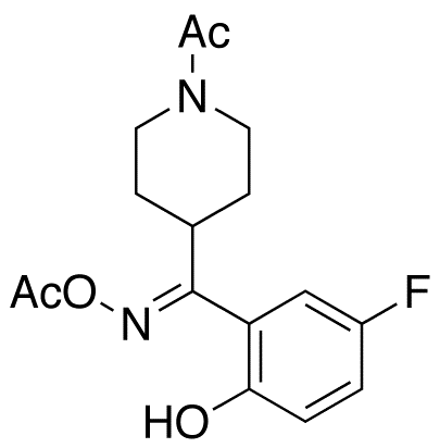 (E)-1-Acetyl-N-(acetyloxy)-α-(5-fluoro-2-hydroxyphenyl)-4-piperidinemethanimine