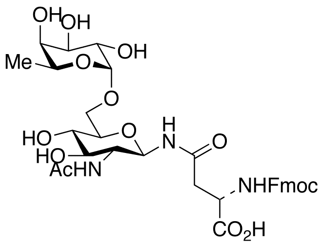 N-[2-(Acetylamino)-2-deoxy-6-O-(α-L-fucopyranosyl)-β-D-glucopyranosyl]-N2-Fmoc-L-asparagine