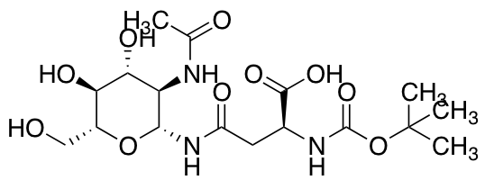 N-omega-(2-Acetamido-2-deoxy-b-D-glucopyranosyl)-N-a-Boc-L-asparagine