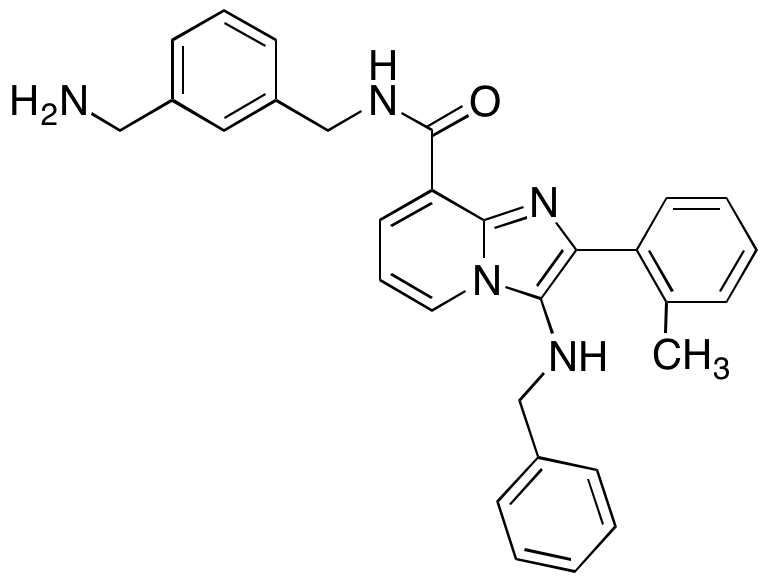 N-[[3-(aminomethyl)phenyl]methyl]-2-(2-methylphenyl)-3-[(phenylmethyl)amino]imidazo[1,2-a]pyridine-8-carboxamide