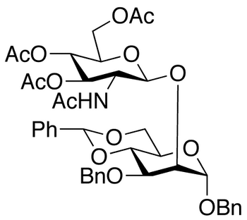 2-O-(2-Acetamido-2-deoxy-3,4,6-tri-O-acetyl-β-D-glucopyranosyl)-3-O-benzyl-4,6-O-benzylidene-α-D-mannose