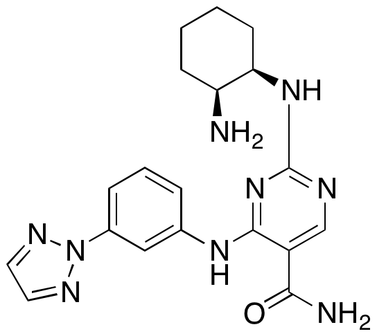 2-[[(1R,2S)-2-Aminocyclohexyl]amino]-4-[[3-(2H-1,2,3-triazol-2-yl)phenyl]amino]-5-pyrimidinecarboxamide