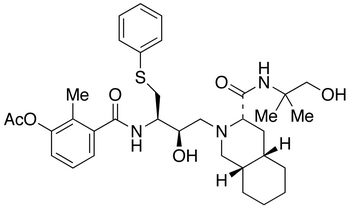 (3S,4aS,8aS)-2-[(2R,3R)-3-[(3-Acetoxy-2-methylbenzoyl)amino]-4-phenythiobutyl]-decahydro-N-(2-hydroxy-1,1-dimethylethyl)-3-isoquinolinecarboxamide